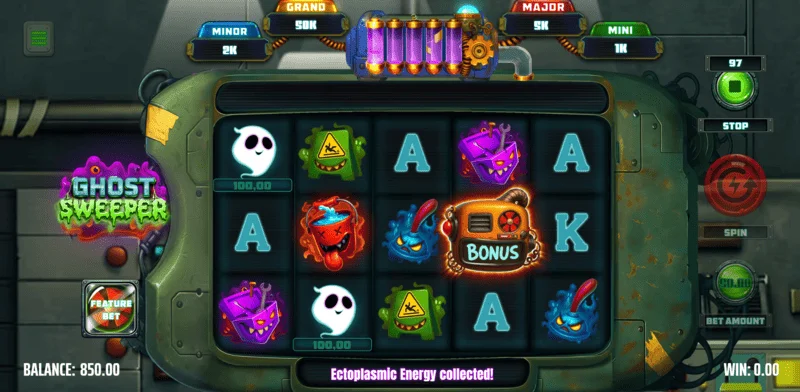 Ghost Sweeper - barre d'énergie ectoplasmique au moment de l'activation